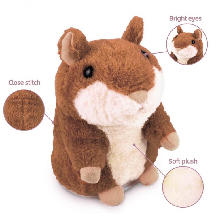 Homily Talking Hamster Interactive Toy Wholesale Stuffed Animals Bulk