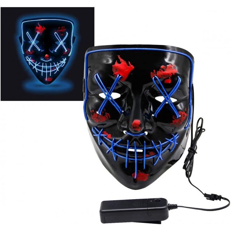 Scary Halloween LED Mask Light UP Mask for Halloween Festival Party