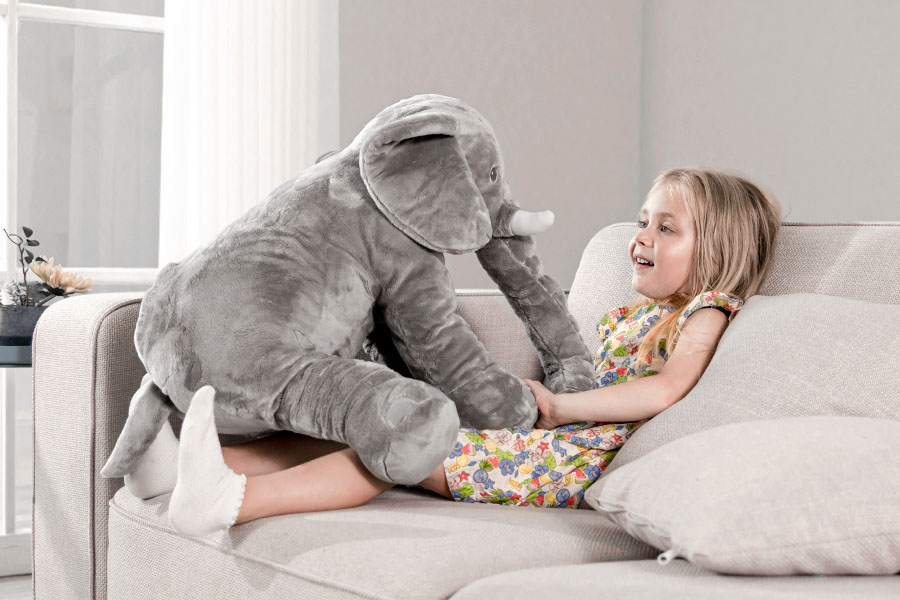Videos Elephant plush toy for kids