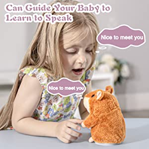 Homily the talking hamster interactive toy valentine day stuffed animals wholesale